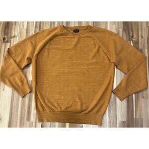 J.Crew Factory Budded Raglan Sleeve Crew Neck Sweater men's size M Harvest Gold